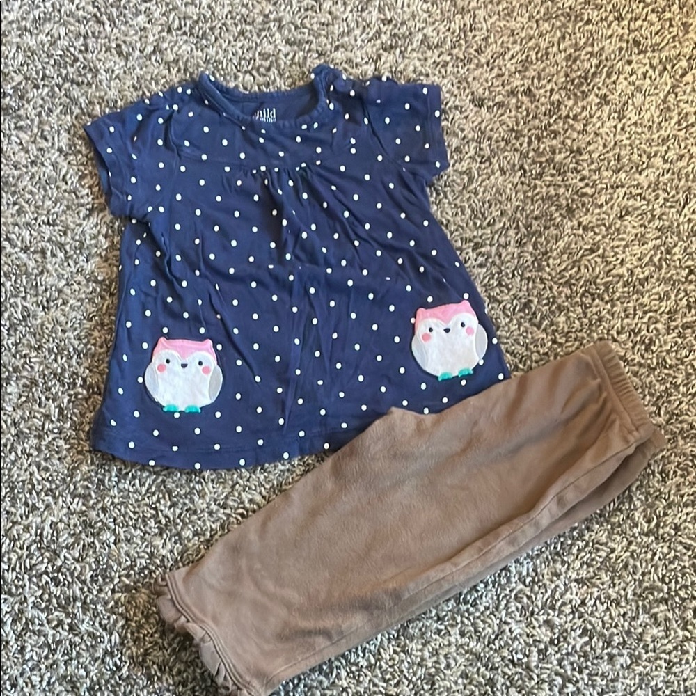 Child of Mine Blue and Brown Kids Matching Set